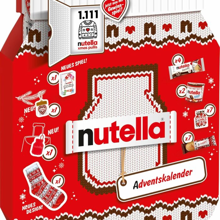 a Chocolate Advent Calendar Alternative with 24 Festive Treats and Nutella Mini Gifts for Children and Adults