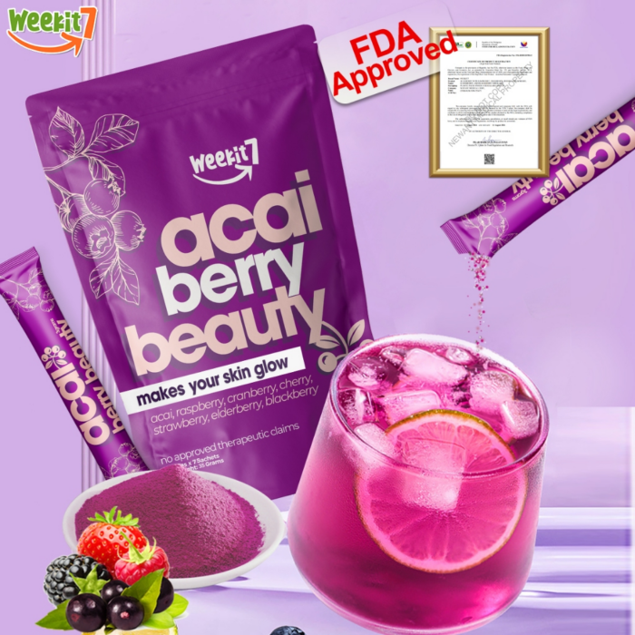 Weekit7 Acai Berry Beauty Drink, Buy 1 Get 3 Free