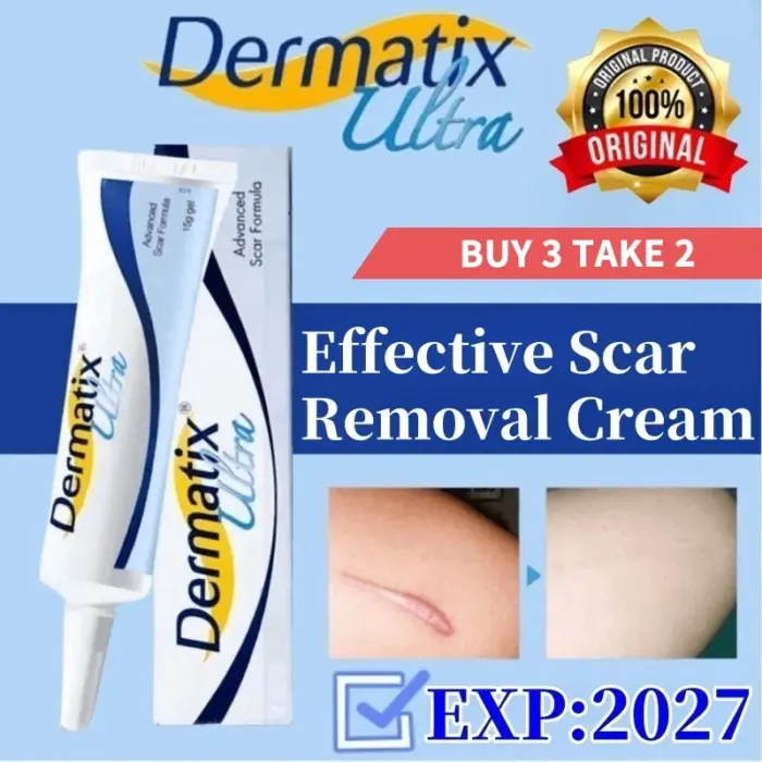 【BUY 3 TAKE 2】Dermatix Ultra Scar Gel 15G Dermatic Acne Scar Reduction Cream Advance Gel Scar Formula Reduce Deep Scars & Post