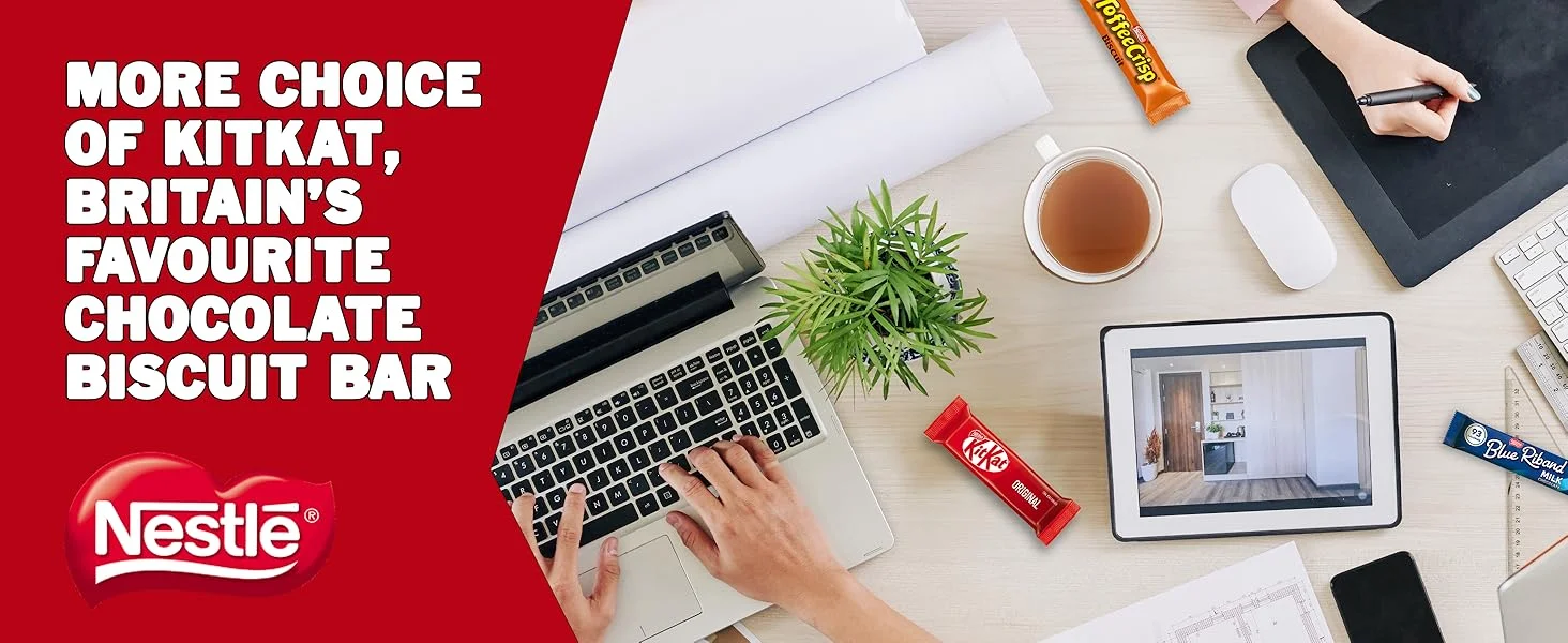 【New User Only】Nestlé Kitkat and Friends Big Biscuit Box | 69 x Chocolate Biscuit Bars – KitKat, Blue Riband, Toffee Crisp | Bulk Chocolate Box 1.357kg  X2 boxes