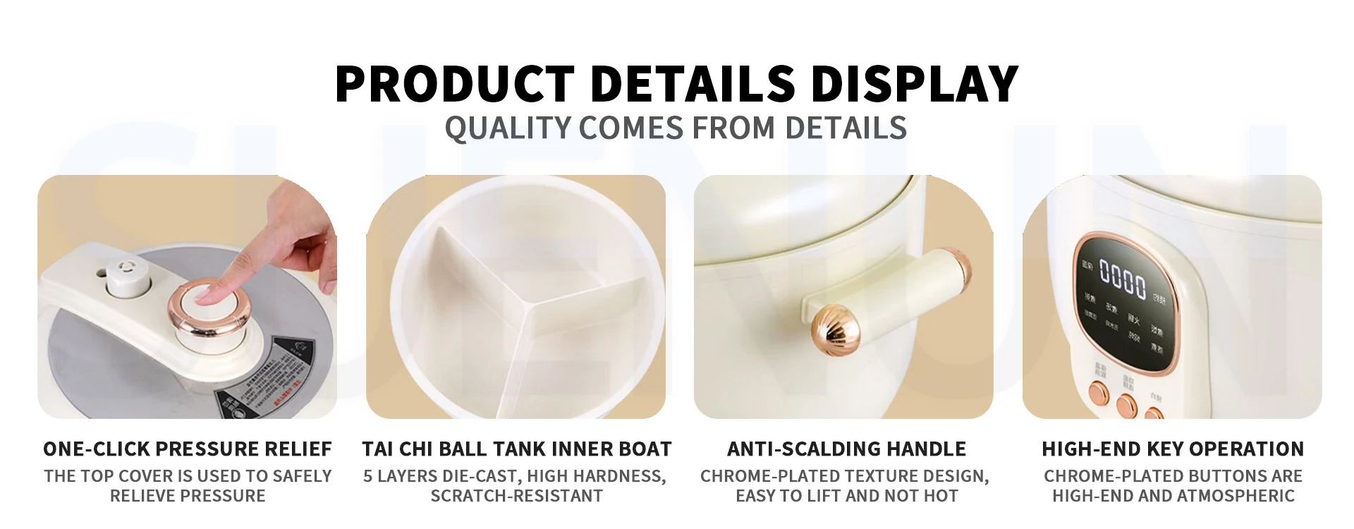 Three-grid electric pressure cooker