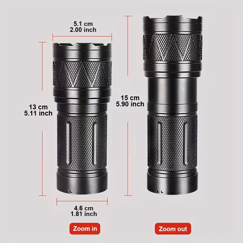 Paweinuo Super Bright LED Flashlight, 12000mAh Rechargeable Battery, Handheld Torch for Home Security, Safety, Cleaning, No Waterproof, Battery Powered