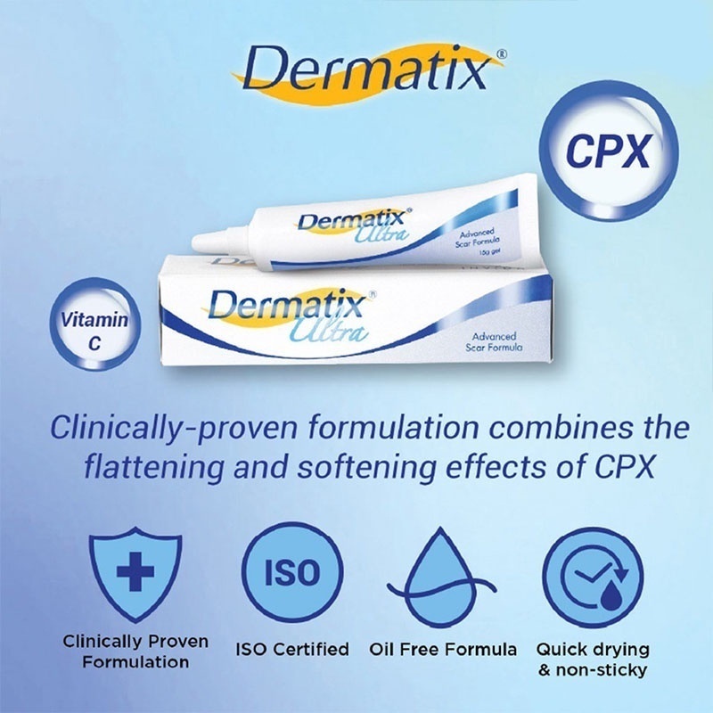 【BUY 3 TAKE 2】Dermatix Ultra Scar Gel 15G Dermatic Acne Scar Reduction Cream Advance Gel Scar Formula Reduce Deep Scars & Post