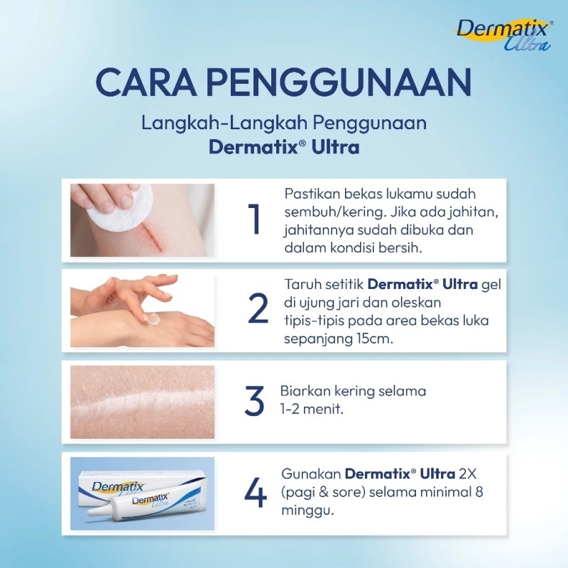 【BUY 3 TAKE 2】Dermatix Ultra Scar Gel 15G Dermatic Acne Scar Reduction Cream Advance Gel Scar Formula Reduce Deep Scars & Post